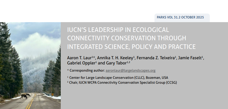 Conservation Policy Implementation Recent progress on connectivity conservation policy and implementation ...